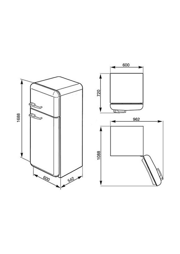 Smeg FAB30RB1 Kombinált hűtő és fagyasztó